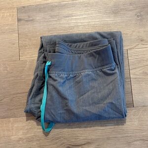 Figs Gray Livingston Pants with Blue Accents